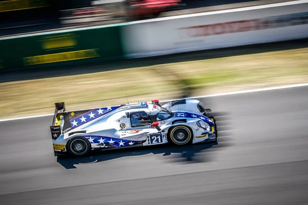 Le Mans / France - June 13-14 2017: 24 hours of Le Mans Oreca07 Gibson in action during the race — Foto de Stock