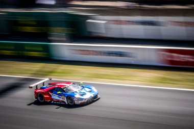 Le Mans / France - June 13-14 2017: 24 hours of Le Mans Ford GT in action during the race