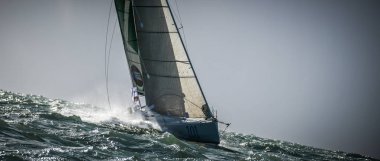 Le Havre / France  - November  05 2017: Transat Jacques Vabre, race start the fleet of sailboats in Le Havre bay to Salvador de Bahia