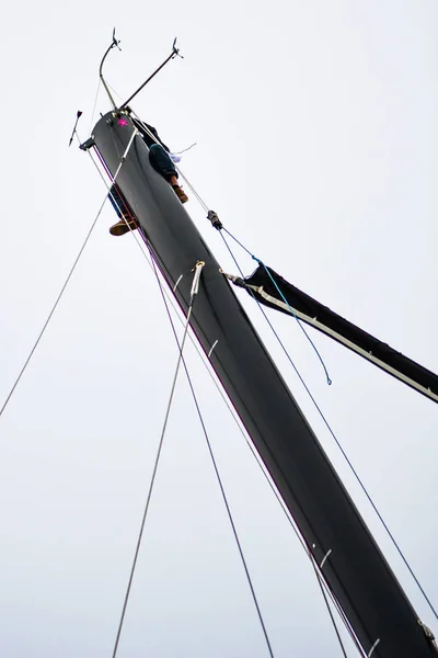Le Havre / France  - November  05 2017: Transat Jacques Vabre, on the mast of Sodebo Ultim — Foto Stock