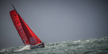 Le Havre / Fransa - Kasım 05 2017: Transat Jacques Vabre, Sınıf 40, Gustave Roussy