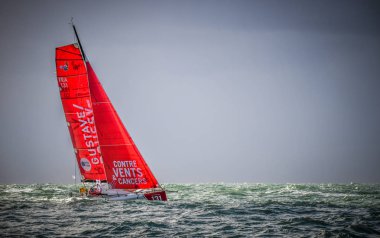 Le Havre / Fransa - Kasım 05 2017: Transat Jacques Vabre, Sınıf 40, Gustave Roussy