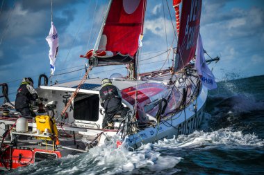 Le Havre / Fransa - Kasım 05 2017: Transat Jacques Vabre, Sınıf 40, Gustave Roussy