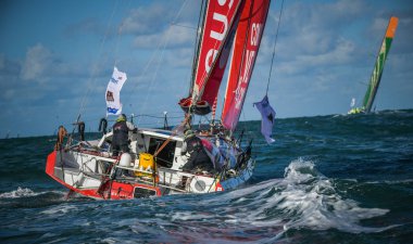 Le Havre / Fransa - Kasım 05 2017: Transat Jacques Vabre, Sınıf 40, Gustave Roussy