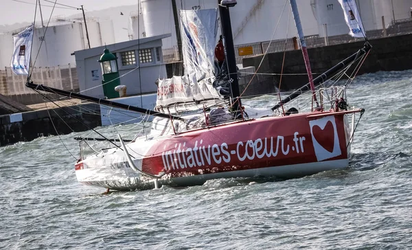 Le Havre / Francie - 5. listopadu 2017: Transat Jacques Vabre, Imoca class, Initiatives coeur — Stock fotografie