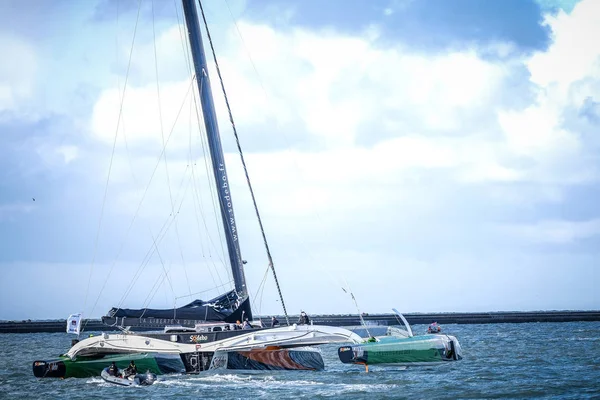 Le Havre / Fransa - Kasım 05 2017: Transat Jacques Vabre, Sodebo Ultim