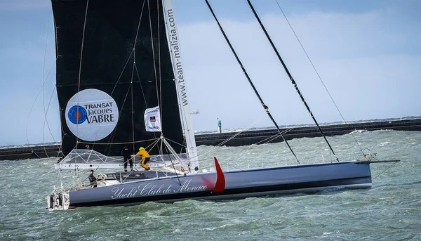 Le Havre / Francie - listopad 05 2017: Transat Jacques Vabre, Imoca, Yacht Club de Monaco — Stock fotografie