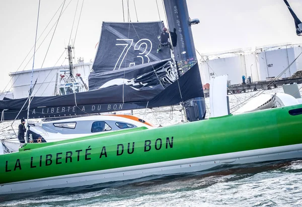 Le Havre / Fransa - Kasım 05 2017: Transat Jacques Vabre, Sodebo Ultim