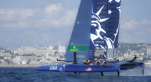 Marseille, France  September 20 21 & 22, 2019: Team USA, during sailGP final World Series , Marseille France