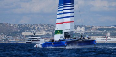 Marseille, France  September 20 21 & 22, 2019: Team France, during sailGP final World Series , Marseille France
