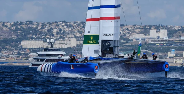 Marseille, France  September 20 21 & 22, 2019: Team France, during sailGP final World Series , Marseille France — стоковое фото