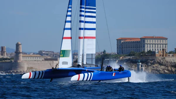 Marseille, France  September 20 21 & 22, 2019: Team France, during sailGP final World Series , Marseille France — стоковое фото