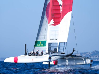 Marseille, France  September 20 21 & 22, 2019: Team Japan, during sailGP final World Series , Marseille France