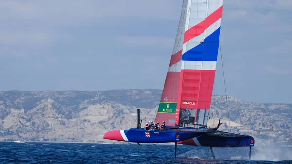 Marseille, France  September 20 21 & 22, 2019: Team Great Britain during sailGP final World Series , Marseille France — стоковое фото