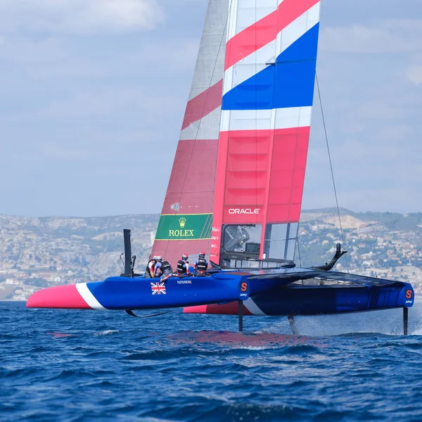Marseille, France  September 20 21 & 22, 2019: Team Great Britain during sailGP final World Series , Marseille France — стоковое фото