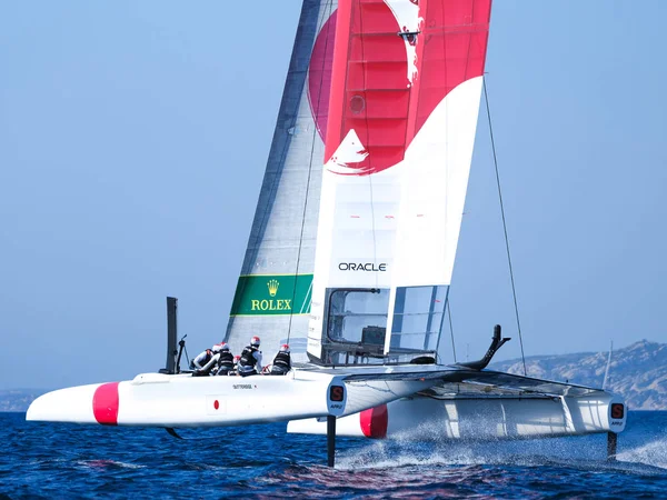 Marseille, France  September 20 21 & 22, 2019: Team Japan, during sailGP final World Series , Marseille France — стоковое фото