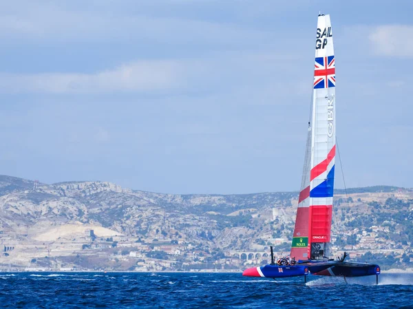 Marseille, France  September 20 21 & 22, 2019: Team Great Britain during sailGP final World Series , Marseille France — стоковое фото
