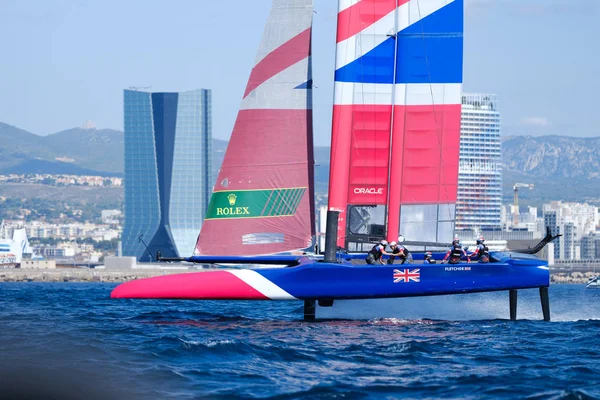 Marseille, France  September 20 21 & 22, 2019: Team Great Britain during sailGP final World Series — стоковое фото