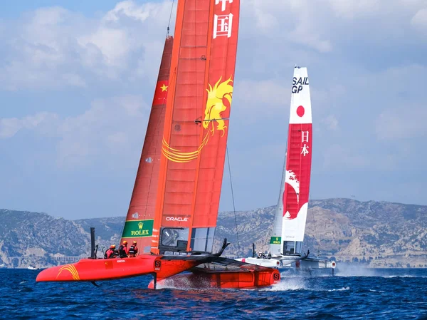 Marsilya, Fransa 20 Eylül 21 & 22, 2019: Çin ve Japonya Denizcilik Takımları