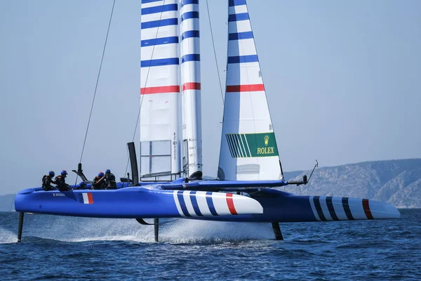 Марсель, Франция 20 сентября 21 и 22, 2019: Sailgp Team France — стоковое фото