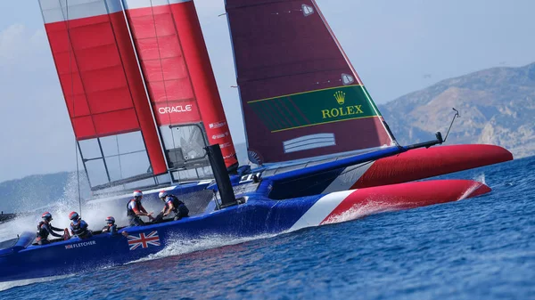 Марсель, Франция 20 сентября 21 & 22, 2019: Sailgp Team Great Britain — стоковое фото
