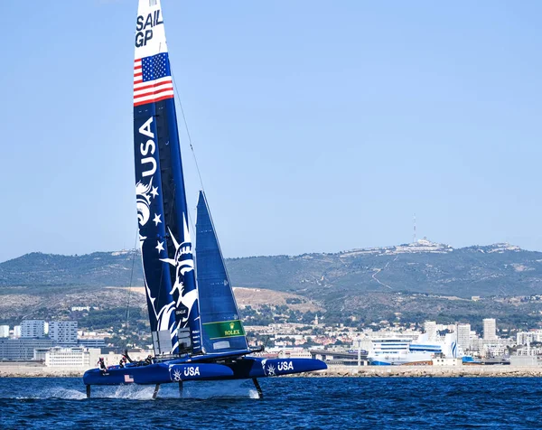 Marseille, France 20 вересня 21 & 22, 2019: Sailgp Team Usa — стокове фото