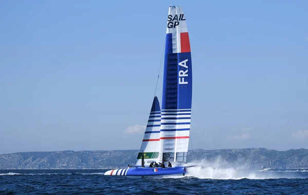 Марсель, Франция 20 сентября 21 и 22, 2019: Sailgp Team France — стоковое фото