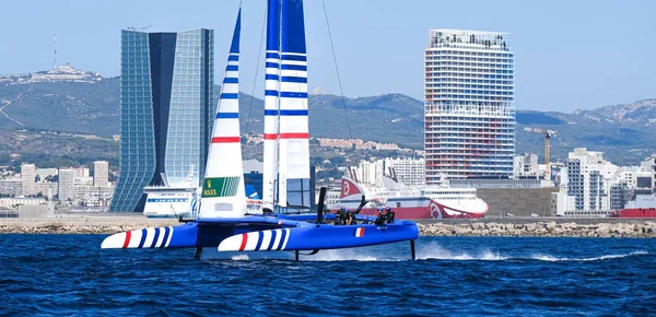 Marseille, France 20 вересня 21 & 22, 2019: Sailgp Team France — стокове фото