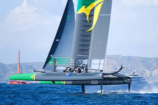 Марсель, Франция 20 сентября 21 и 22, 2019: Sailgp Team Australia — стоковое фото