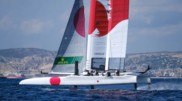 Марсель, Франция 20 сентября 21 и 22, 2019: Sailgp Team Japan — стоковое фото