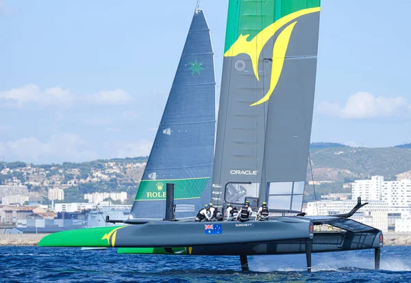 Марсель, Франция 20 сентября 21 и 22, 2019: Sailgp Team Australia — стоковое фото