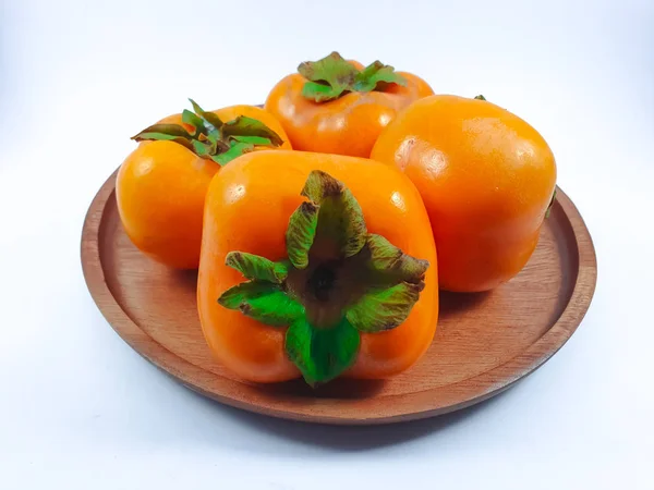 Persimmon Fruit Isolé Sur Fond Blanc — Photo