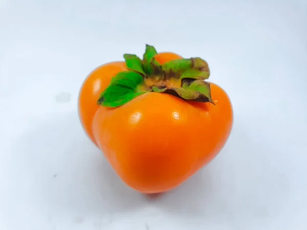 Persimmon Gyümölcs Izolált Fehér Alapon — Stock Fotó