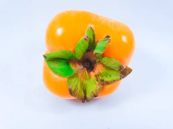 Persimmon Fruit Isolé Sur Fond Blanc — Photo