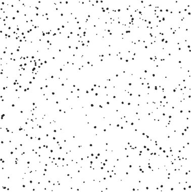 Rasgele bertaraf noktalar ile dikişsiz doku. Noktaları ile geometrik tek renkli soyut desen. Arka plan siyah ve beyaz. Vektör çizimi.