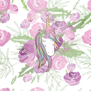 Çiçekler ve hayvanlarla geçmişe dönük illüstrasyon