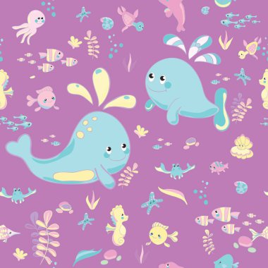 Deniz desen modern tarz hassas renk.