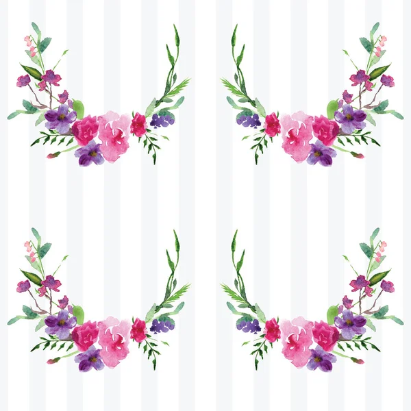 Çiçekli bir dalın elle boyanmış suluboya deseni Pembe Manolya çiçek bahar kartı