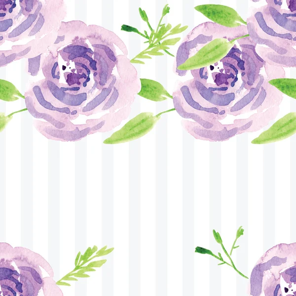 Hand-painted watercolor floral rose Pattern