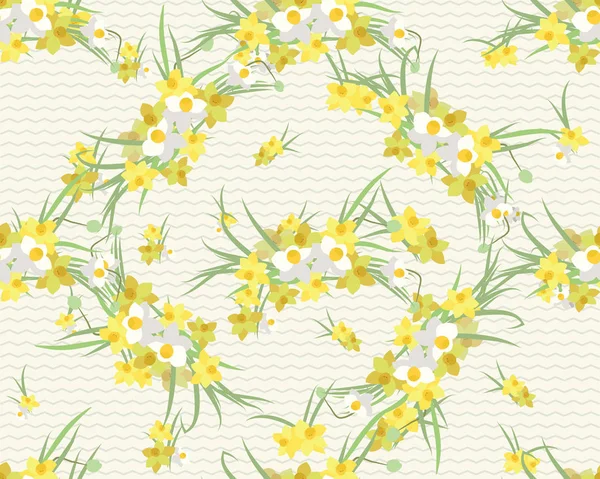 Narciso floral retro fondo vintage — Foto de Stock