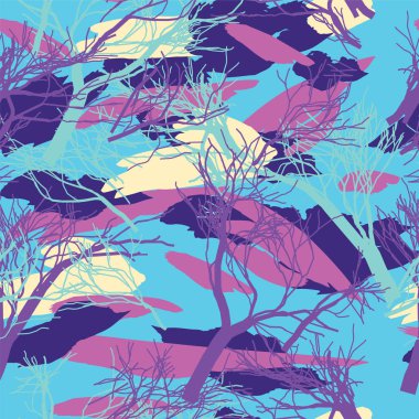 Askeri kamuflaj doku ağaçları ile