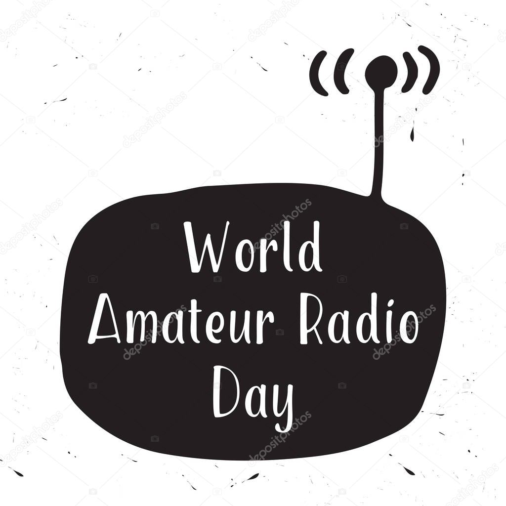 Greeting card of the World Amateur Radio Day