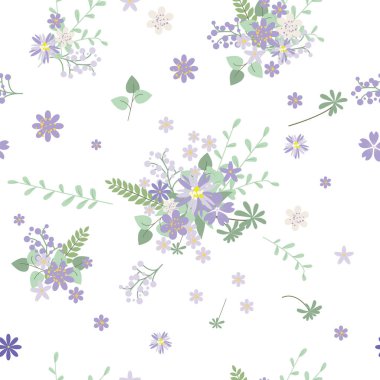 Vintage romantik moda Dikişsiz desen