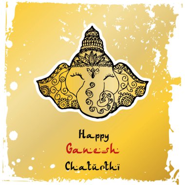 Hint Tanrı Ganesha doğum şenlikli illüstrasyon