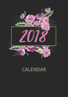 Vintage çiçek takvim 2018