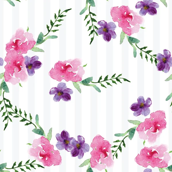 Акварельный рисунок ветки с цветами розовая весенняя открытка Магнолия — стоковое фото
