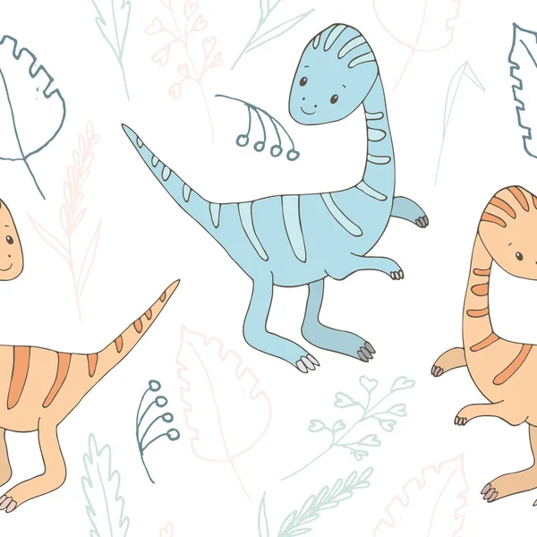 Ilustración con un dinosaurio animal de dibujos animados — Foto de Stock