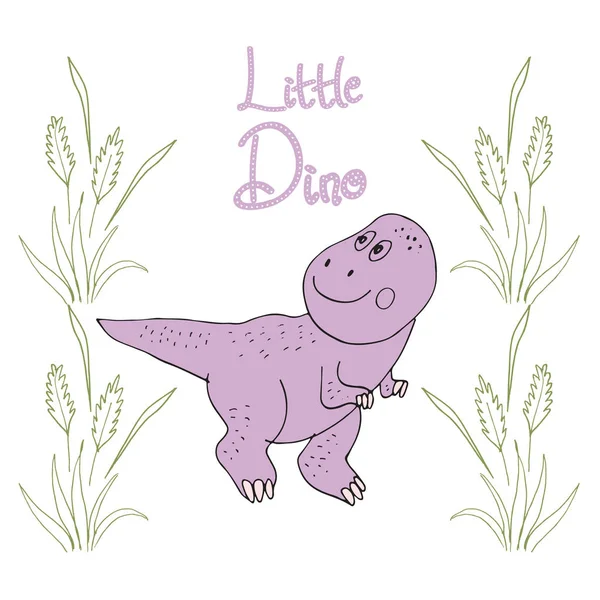 Illustration mit einem Zeichentricktier Dinosaurier — Stockfoto