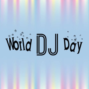 Tatil tebrik illüstrasyon dünya gün Dj.