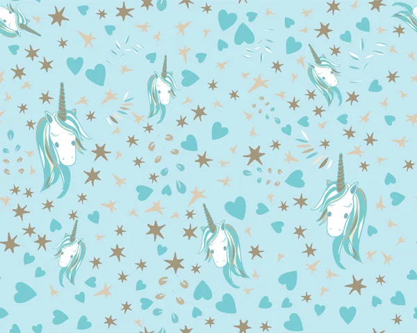 Unicorn Rainbow seamless pattern